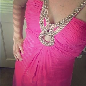 Floor length prom dress worn once.